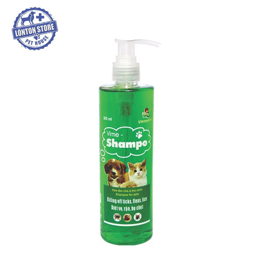 Sữa Tắm Cao Cấp Vime Shampoo - Phòng Ve, Bọ Chét Cho Chó Mèo,300ml - Lonton Store & Vemedim