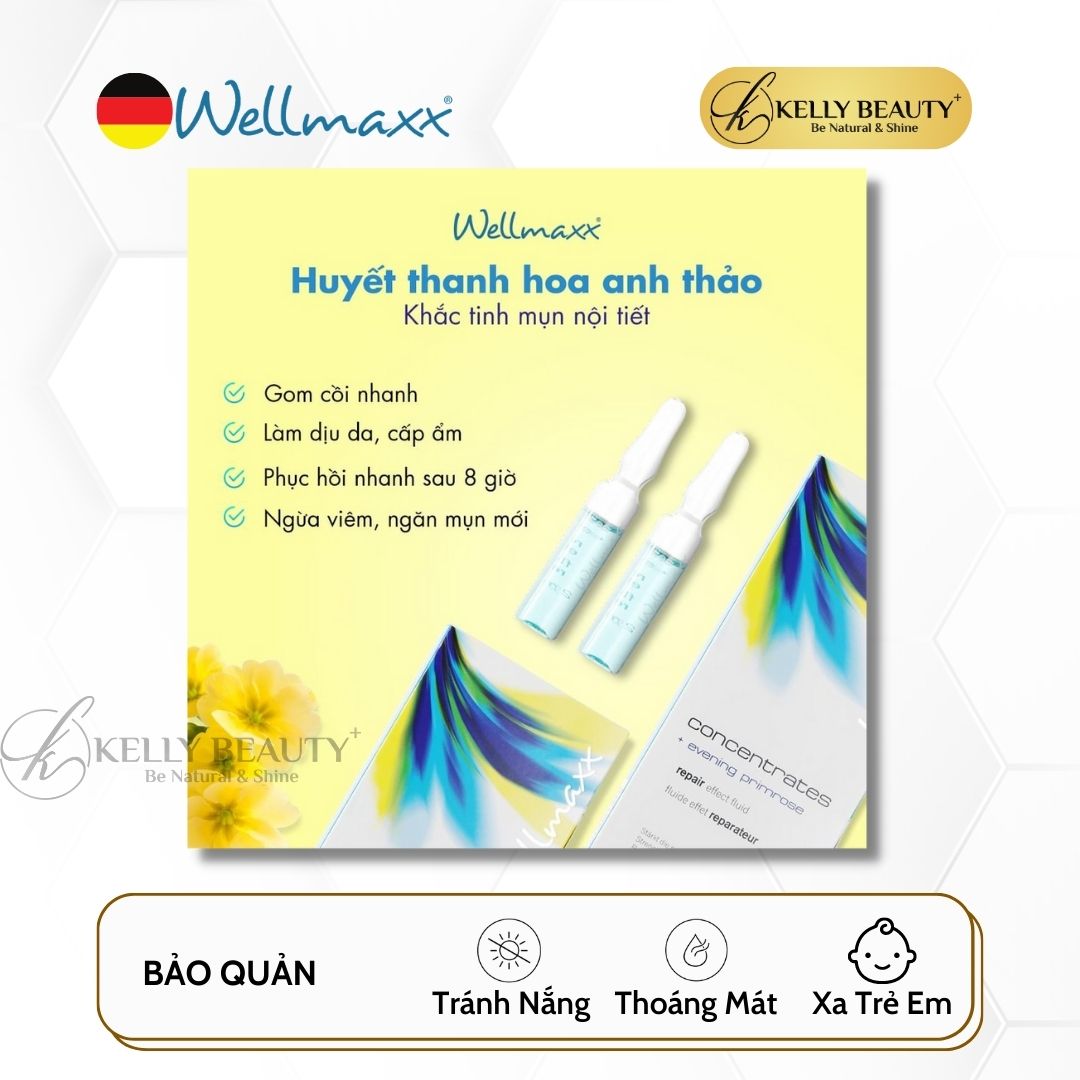 Huyết Thanh Hoa Anh Thảo WELLMAXX - Giảm Sưng Viêm, Ngừa Mụn; Kiềm Dầu, Mờ Thâm Mụn, Sáng Da