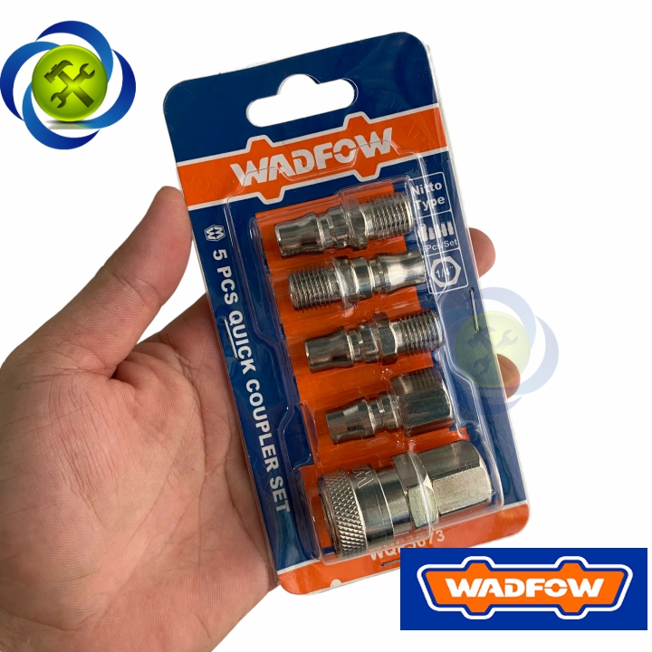 Bộ 5 đầu nối hơi nhanh WADFOW WQP3673 ren 13mm