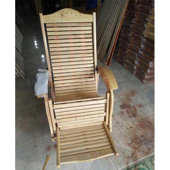 Ghế thư giãn gỗ SỒI NGÀ tự nhiên , ghế ngã lưng bằng gỗ