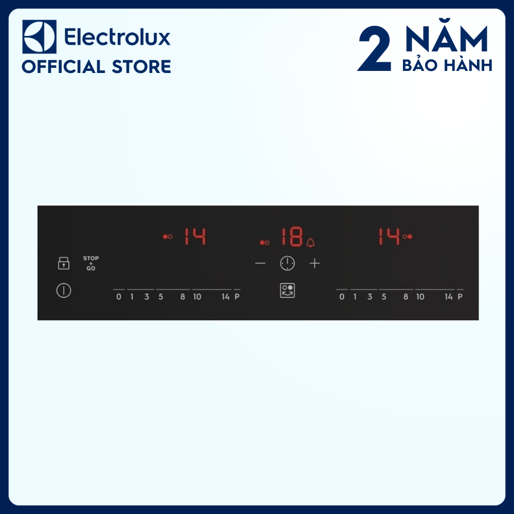 Bếp từ âm Electrolux 2 vùng nấu 70cm EHI7260BB, Bếp từ an toàn, nấu nhanh, tiết kiệm năng lượng [Hàng chính hãng]