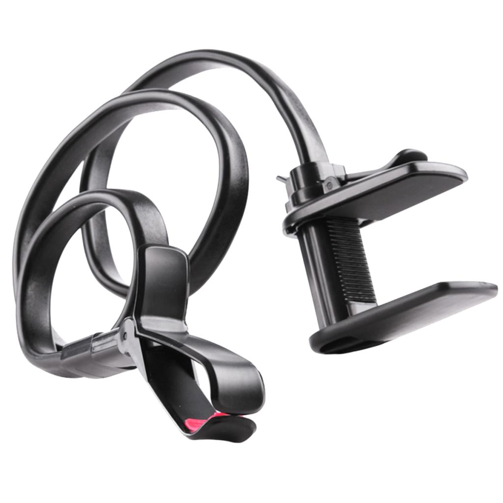 Adjustable 360 Bed Desk Stand Holder Mount for Tablet Phone within 6" Black