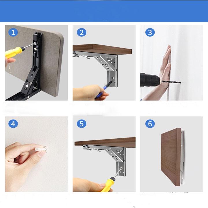 Bàn gấp treo tường nhiều màu - Ke gập thông minh giá tốt.