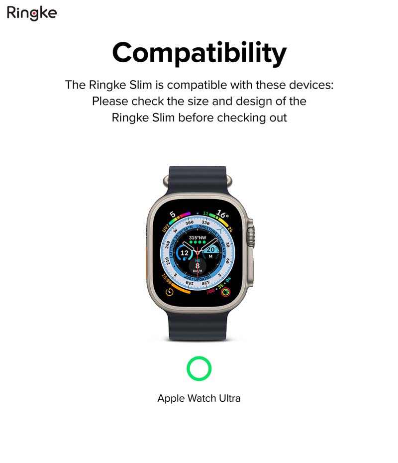 Bộ 2 Ốp dành cho Apple Watch Ultra RINGKE Slim - Hàng Chính Hãng