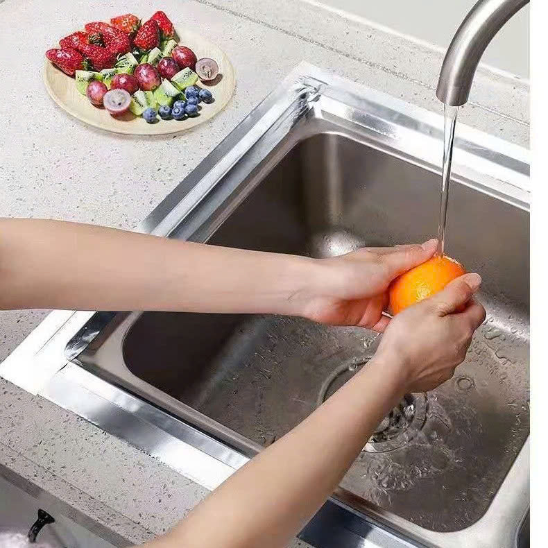 5cm x 16mét Băng Keo Giấy Bạc Nhôm Chịu Nhiệt Chống Nước Để Vá Thau Rổ, Chống Thấm Nhà Bếp Vá Ống Nước Thau Chậu