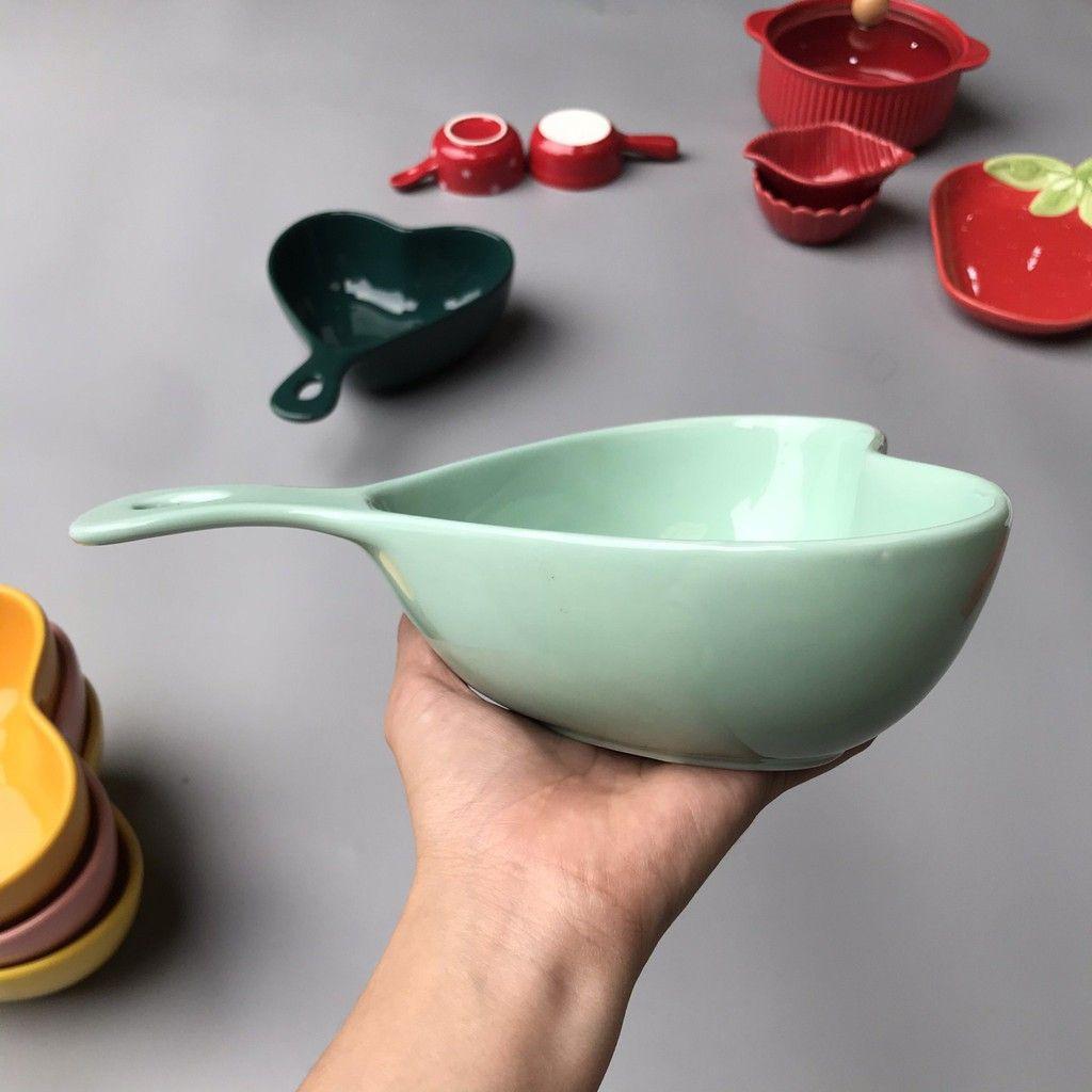 Green House - Bát sứ Trái Tim 5 Màu Chén Sứ dùng ăn dặm, ăn cơm decor trang trí