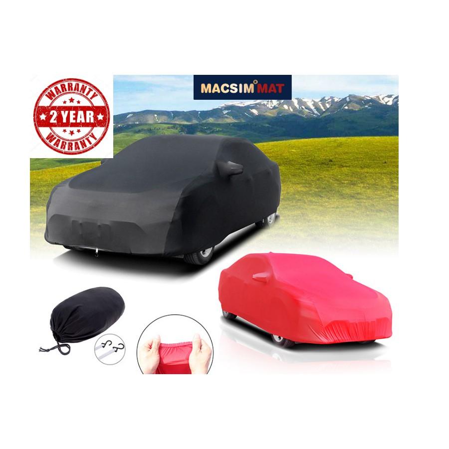 Bạt phủ cao cấp ô tô Audi Q7 nhãn hiệu Macsim sử dụng trong nhà chất liệu vải thun - màu đen và màu đỏ
