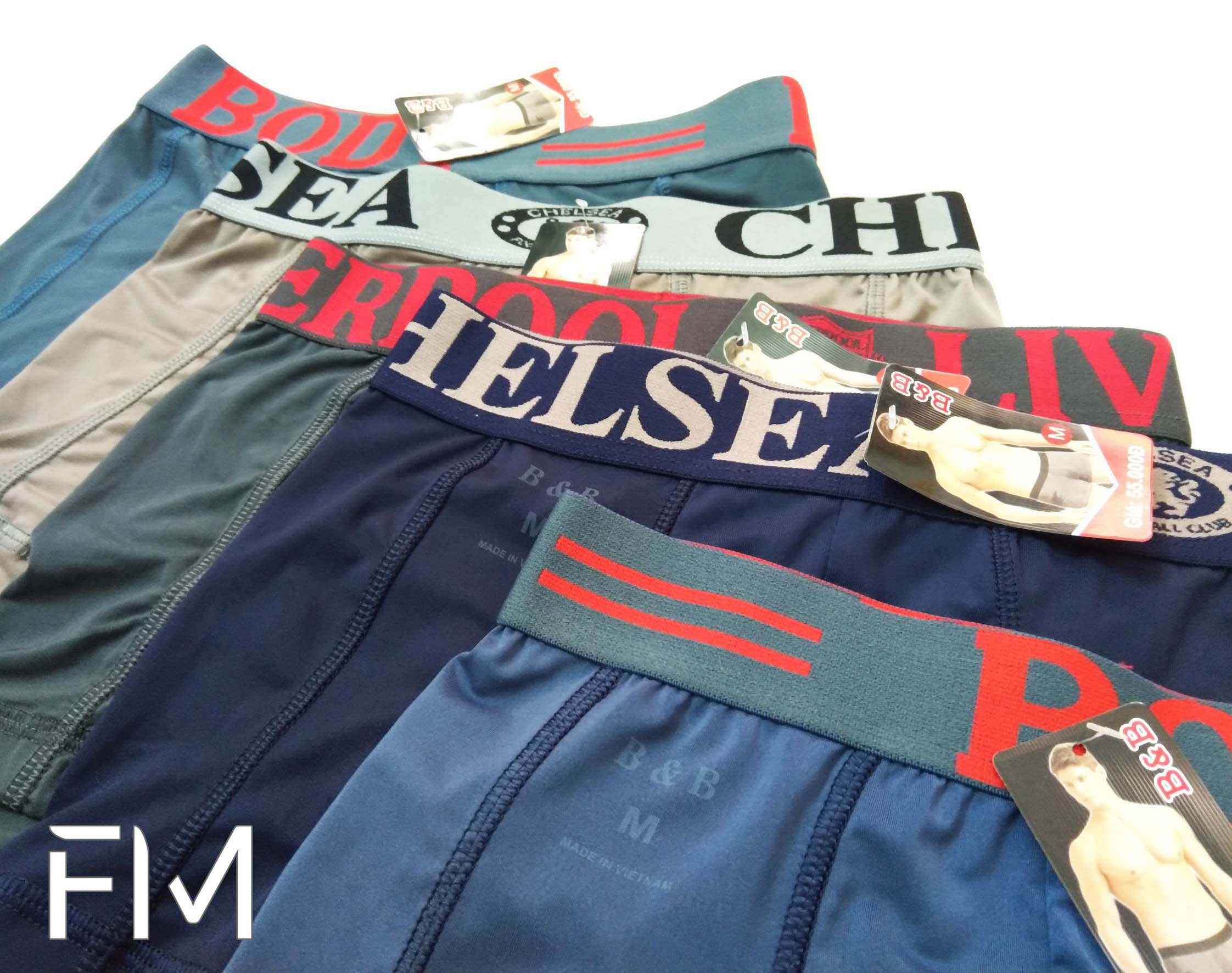 Combo 5 quần sịp boxer chất cotton mềm mịn, thoải mái