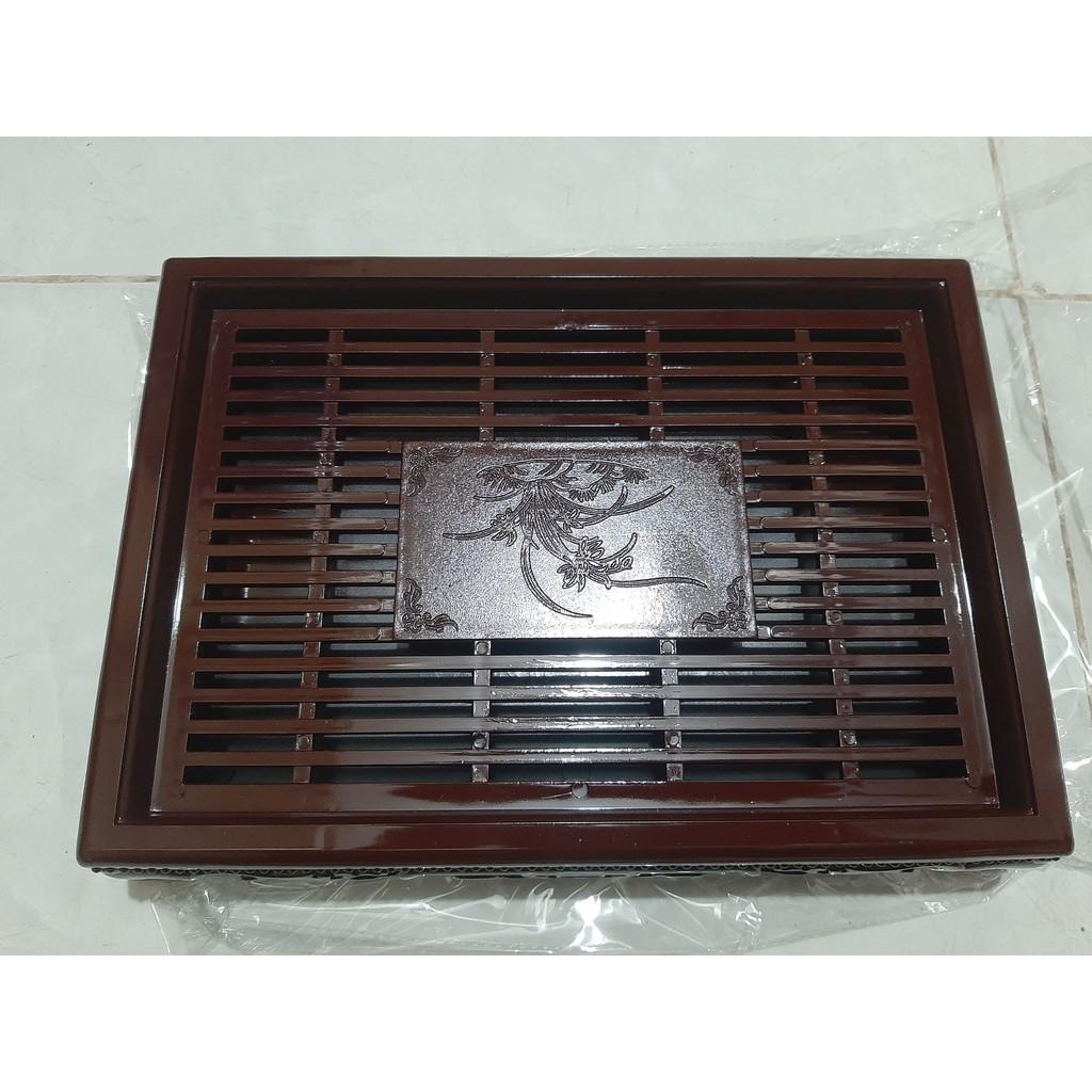 Khay trà giả gỗ chữ nhật sang trọng kiểu dáng mới cho mọi nhà