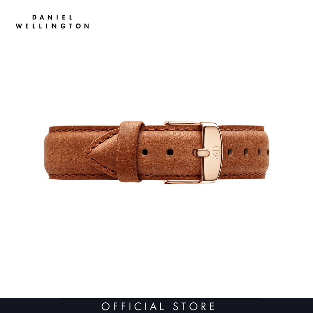 Đồng hồ Daniel Wellington dây da - Classic Durham trắng-vàng hồng