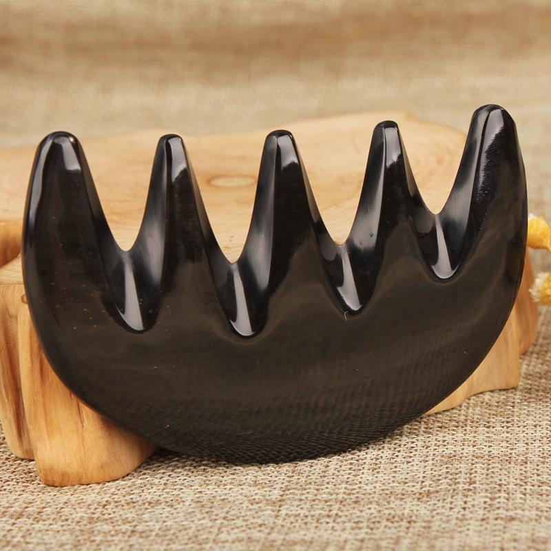 Lược sừng răng thưa 5 răng dùng massage ấn huyệt chải êm, lược chải tóc gỡ rối massage đầu | Mỹ Nghệ Phương Chi