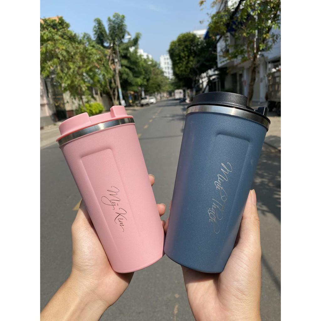 Cốc Giữ Nhiệt Coffee Holic Dung Tích 510ml Giữ Lạnh 6 Tiếng, Cốc Đựng Nước Khắc Tên Và Nội Dung, Chống Tràn Khi Rơi