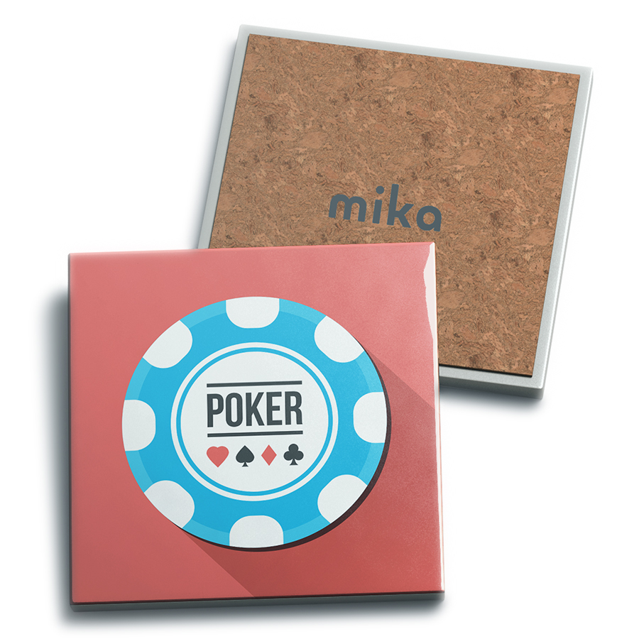 Bộ 4 Lót Ly Vuông Mika - Casino 1