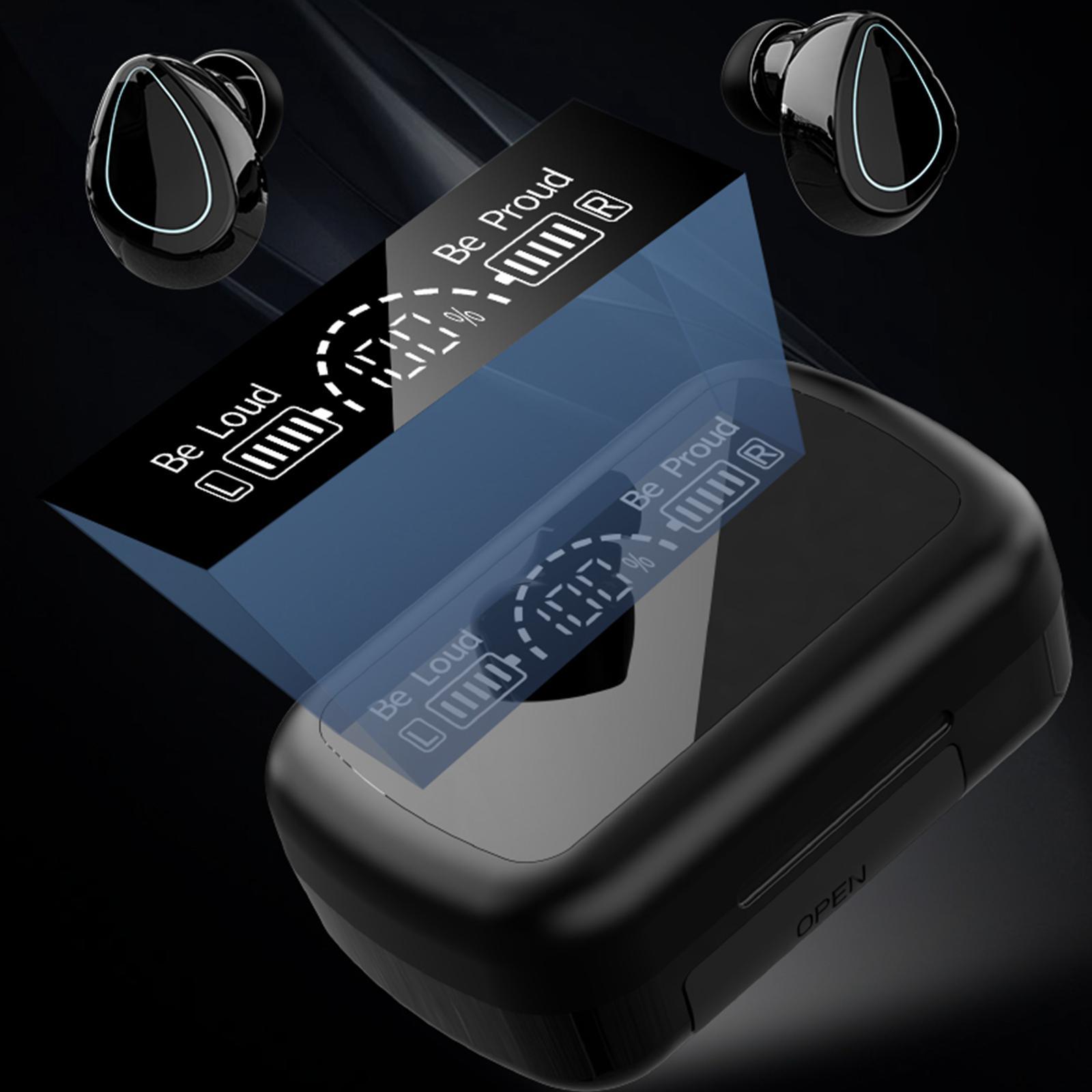 With 1200mAh Charging Case Sweatproof Headset for Business Workout