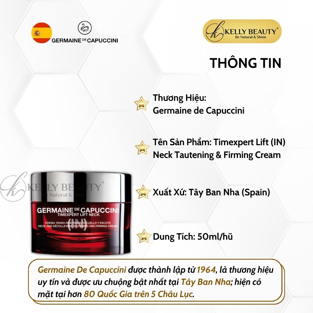 Kem Nâng Cơ Săn Chắc Vùng Cổ GERMAINE TIMEXPERT LIFT (IN) NECK Tautening & Firming Cream | Kelly Beauty