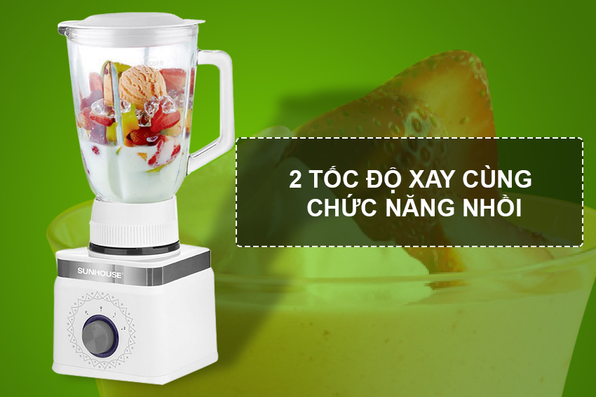 Máy Xay Sinh Tố 3 Cối Sunhouse SHD5582W - Hàng chính hãng