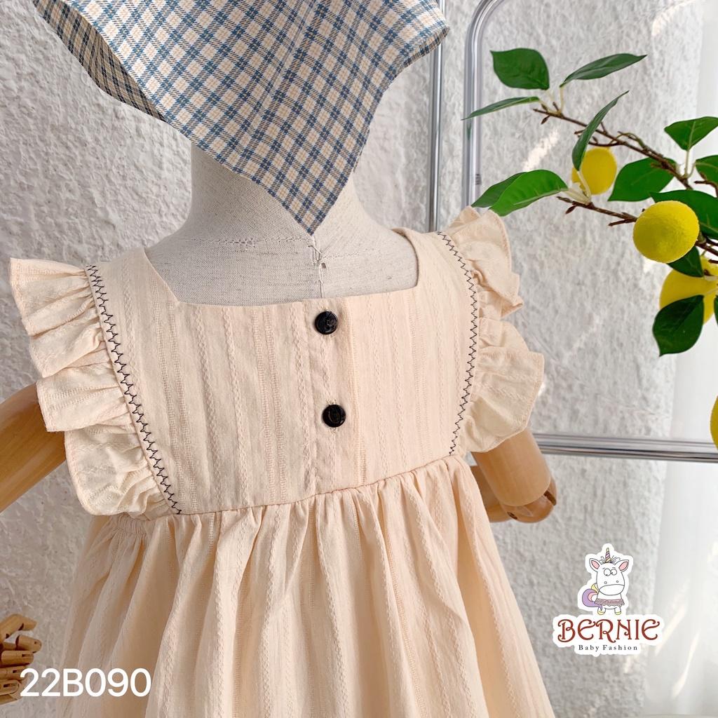 Bộ đũi cho bé 9m-6 tuổi sát nách cánh tiên thêu 3 quả cam, Bộ hè bé gái vải nhẹ thoáng mát điệu đà