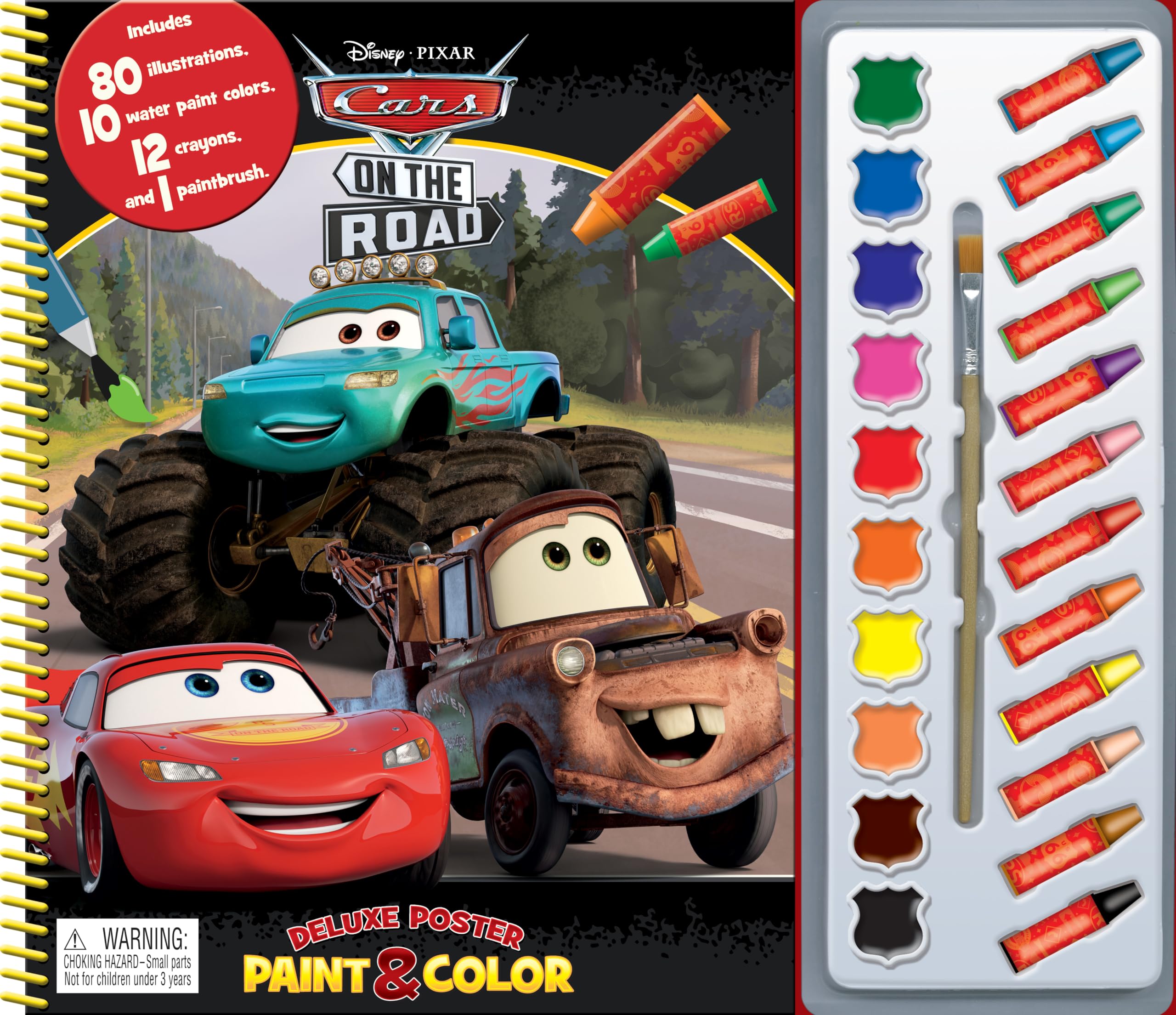 Sách Disney Cars on the Road Deluxe Poster Paint &amp; Color
