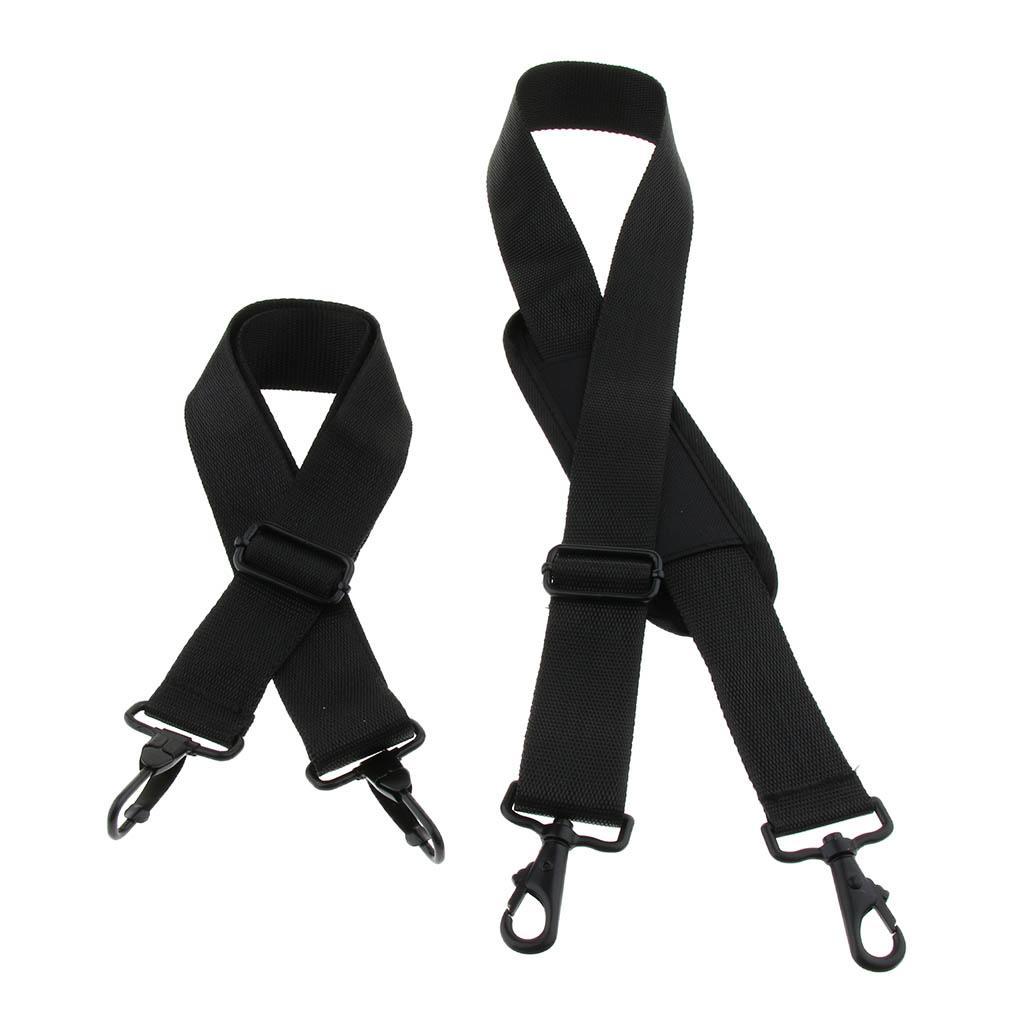 2pcs Acoustic Electric Guitar Bass Case Bag Adjustable Shoulder Strap Belt