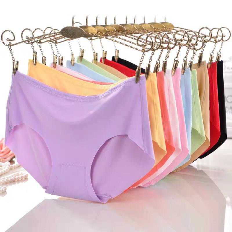 Quần lót nữ thun lạnh đúc su không đường may mặc trong váy;Quần lót nữ thun lạnh đúc su không đường may