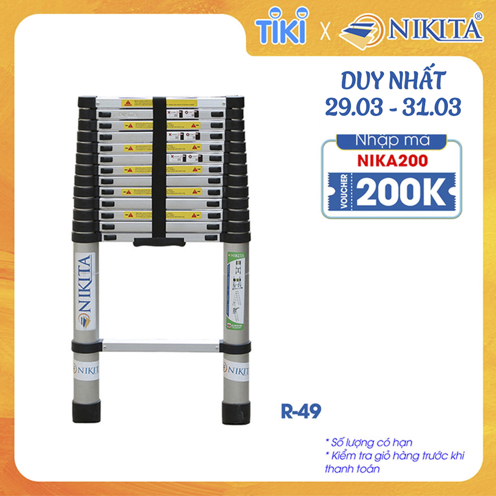 Thang nhôm rút đơn Nikita R49