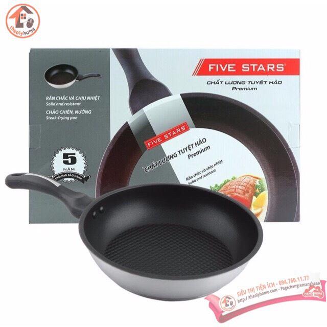 CHẢO ĐUN TỪ CHỐNG DÍNH 3 ĐÁY FIVESTAR CAO CẤP ĐỦ SIZE TỪ 16-30 CM