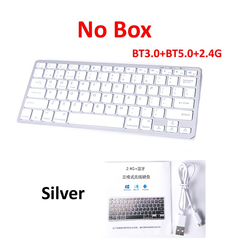 Bàn Phím Bluetooth 2.4G Không Dây Bàn Phím Hai Chế Độ Mini Bàn Phím Đa Phương Tiện Cho Laptop Tivi Di Động Điện Thoại iPad Macbook Android