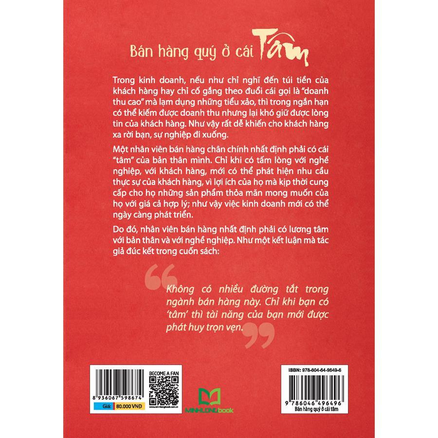 Sách: Bán Hàng Quý Ở Cái Tâm - TSKD