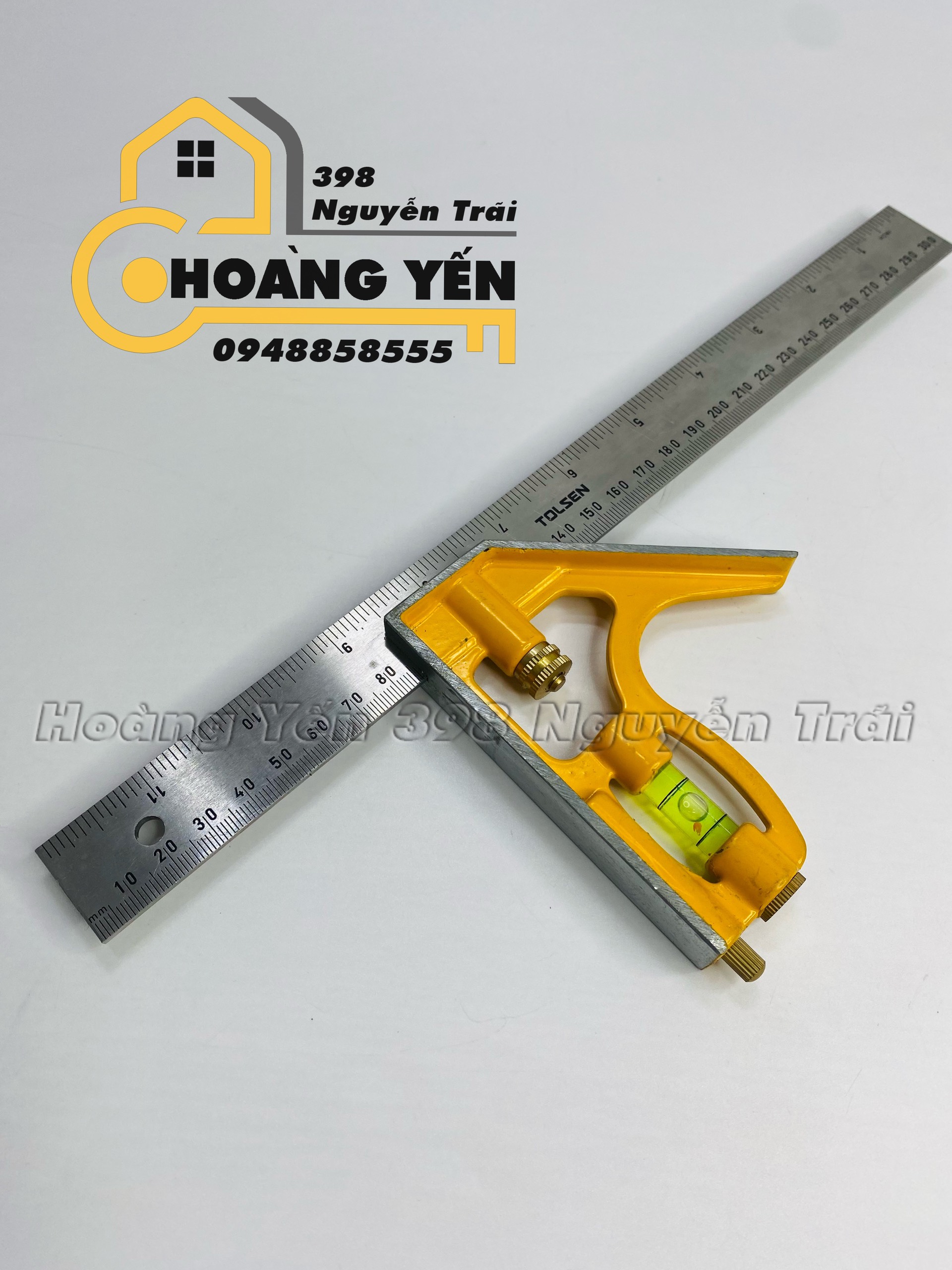 Thước Ke vuông đo góc có li vô Tolsen 35037 (300mm12''), Thước vuông thăng bằng, Thước thủy đo góc