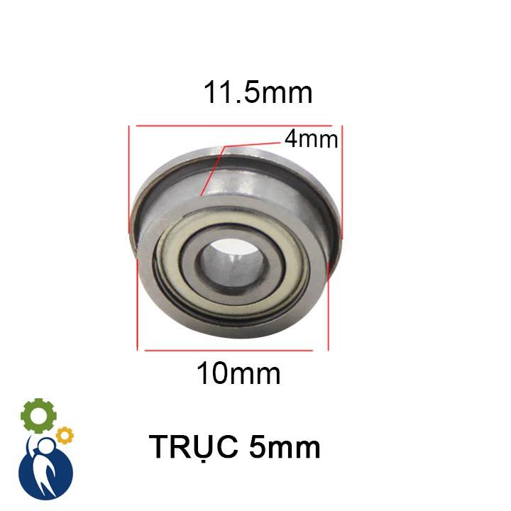 Bộ 2 Vòng Bi Mặt Bích Trục 5mm Kích Thước 5x10x4mm