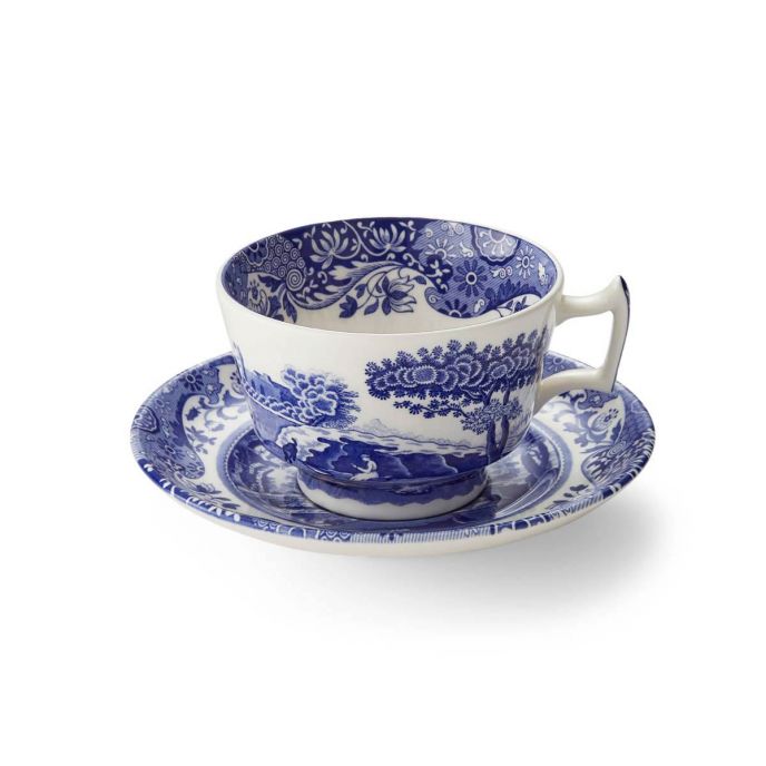 Bộ chén trà màu xanh phong cách vintage nhập khẩu Anh Quốc PM SPODE BLUE ITALIAN BLI1130