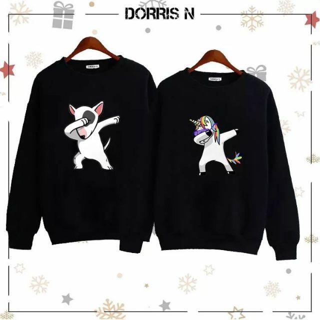 Áo đôi thu đông chất đẹp - áo sweater