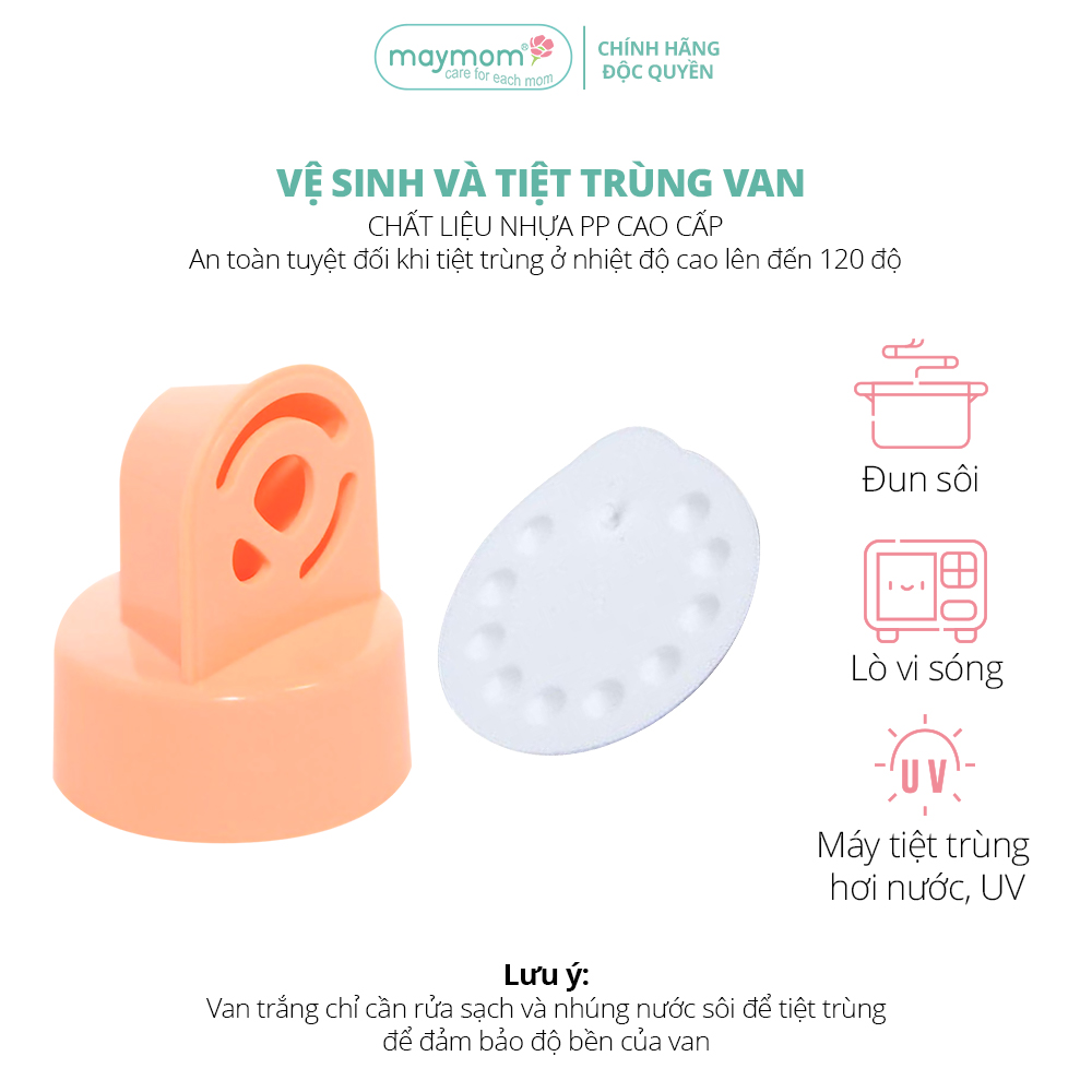 Van Vàng Máy Hút Sữa Maymom, Phụ Kiện Thay Thế Máy Medela Pump, Harmony, Swing, Mini Electric