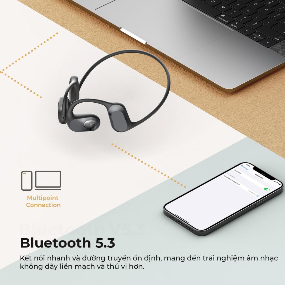 Tai nghe Bluetooth SoundPEATS RunFree - Hàng chính hãng