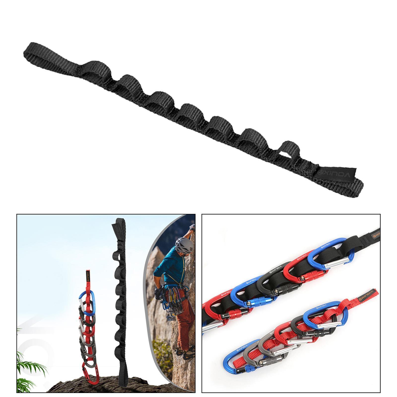 2X Outdoor Climbing Daisy Chain Rope Strap Rappelling Downhill Black