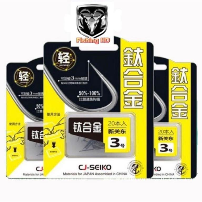 Lưỡi Câu Cá, Lưỡi Câu Đơn Titan CJ-Seiko Nhật Bản Siêu Sắc Bén Chuyên Câu Đài LC9