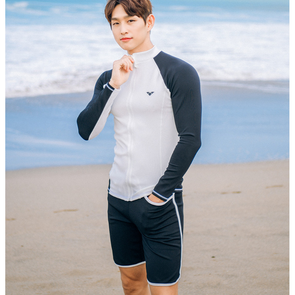Đồ Bơi Nam Và Nữ Tay Dài Che Nắng ATI73 MayBlue Couple Swimsuit Long Sleeves, UPF 50 Sun Protection – Nam – 3XL