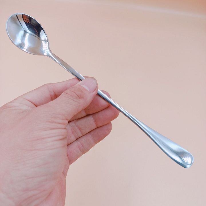Thìa muỗng inox cán dài uống sinh tố, trà chanh mẫu trơn không gỉ cao cấp