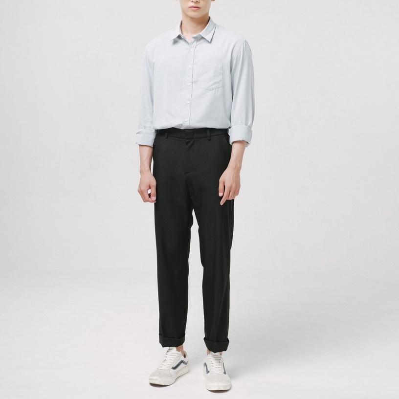 Quần âu nam ống đứng SSSTUTTER gập gấu cotton thoáng mát HIDE PANTS