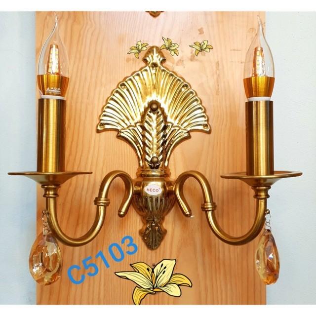 Đèn tường nến đôi