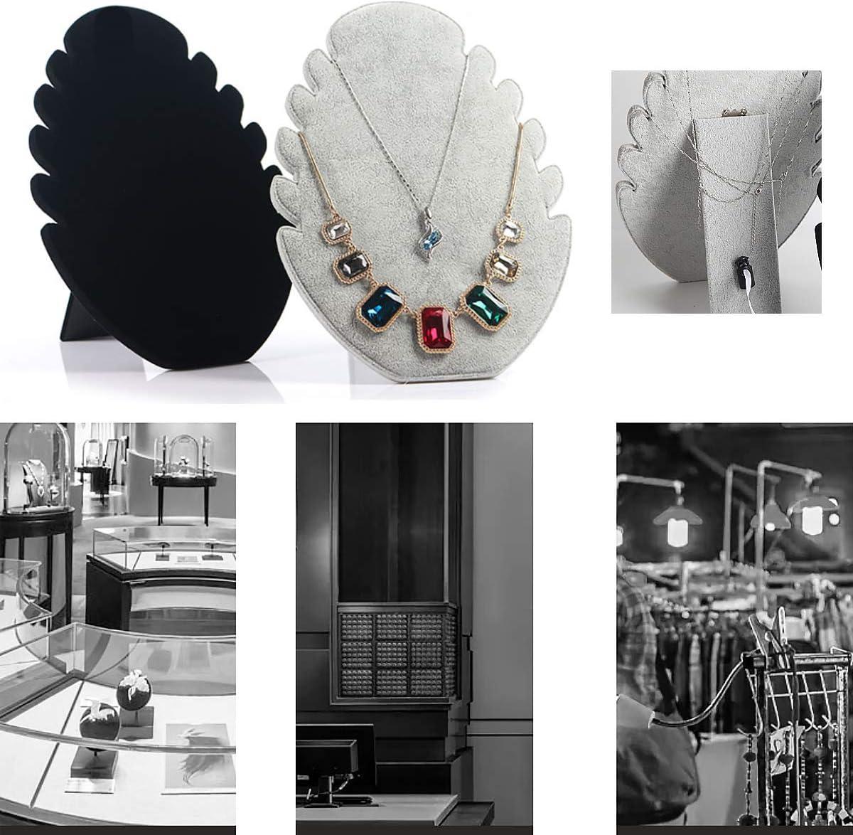 Hiển thị vòng cổ Velvet, người giữ đồ trang sức Porte Professional Collar Collier tổ chức vòng cổ, cho vòng đeo tay vòng cổ và trang sức