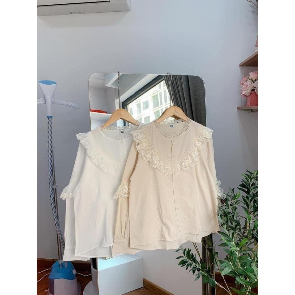 Áo sơ mi vintage quảng châu ren tiểu thư