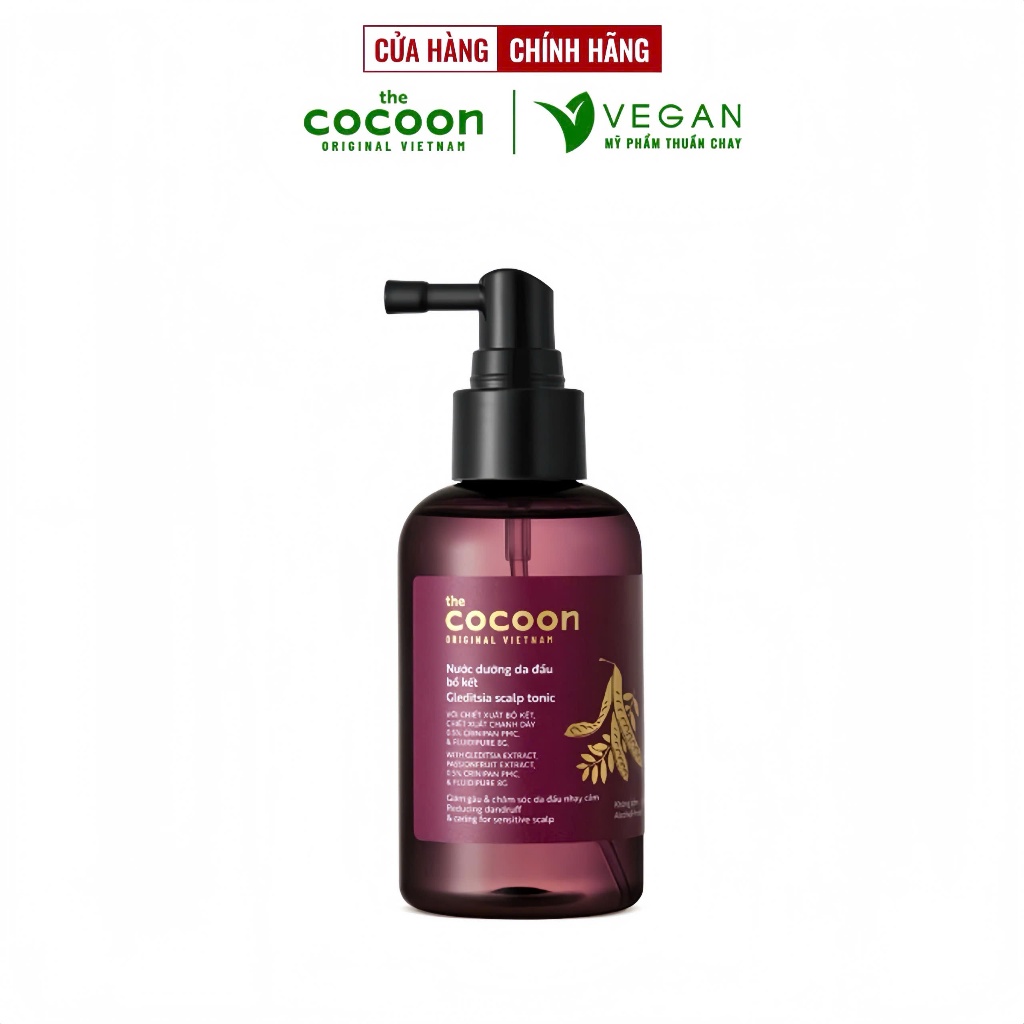 Nước dưỡng da đầu bồ kết Cocoon giảm gàu và chăm sóc da đầu nhạy cảm 140ml