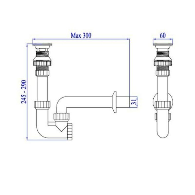 LV02 - Bộ cả lavabo lật (không xi)