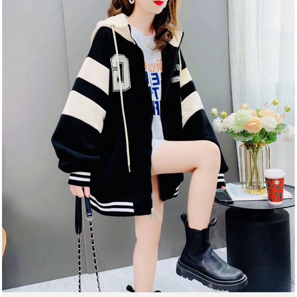 ÁO KHOÁC NỈ NỮ FORM RỘNG PHỐI MÀU CHẤT LỪ DUYÊ DÁNG CỦA PHÁI ĐẸP HÀNG MỚI