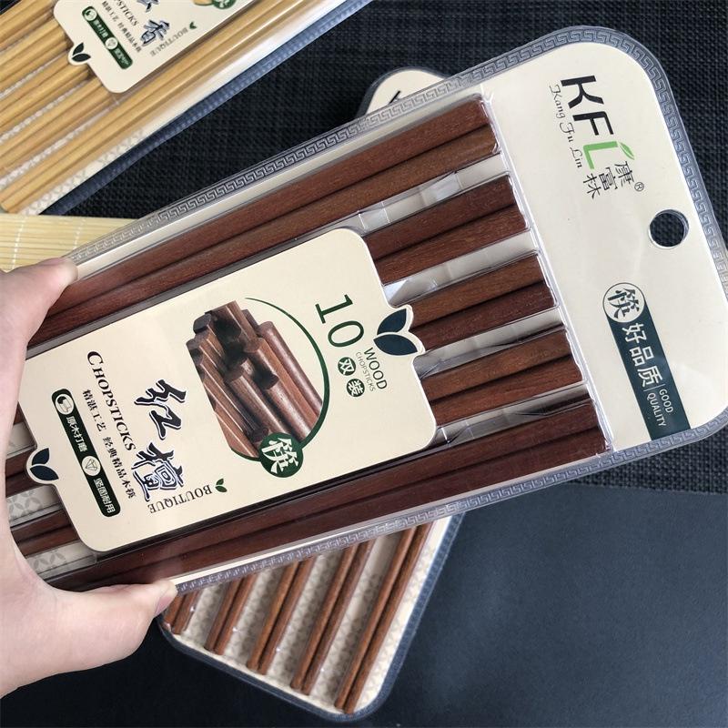 Đũa Gỗ Mộc Tự Nhiên Siêu Sạch - Bộ 10 Đôi Tròn