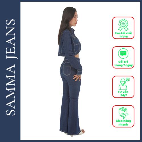 Quần jean kinny xẻ gấu nữ P20, quần bò skinny nữ ôm dáng, vải co giãn Cao Cấp, Trẻ Trung - thương hiệu Samma Jeans.