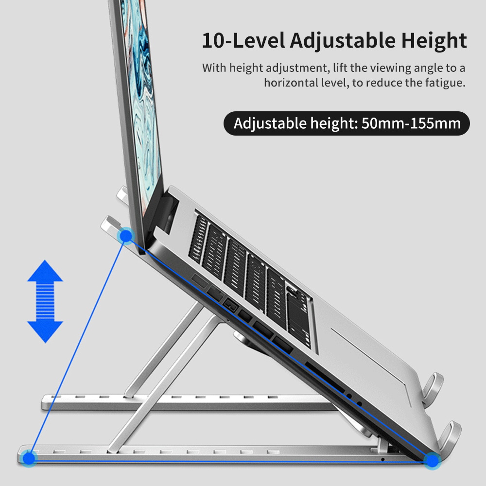 Giá đỡ máy tính xách tay siêu mỏng có thể điều chỉnh 10 cấp