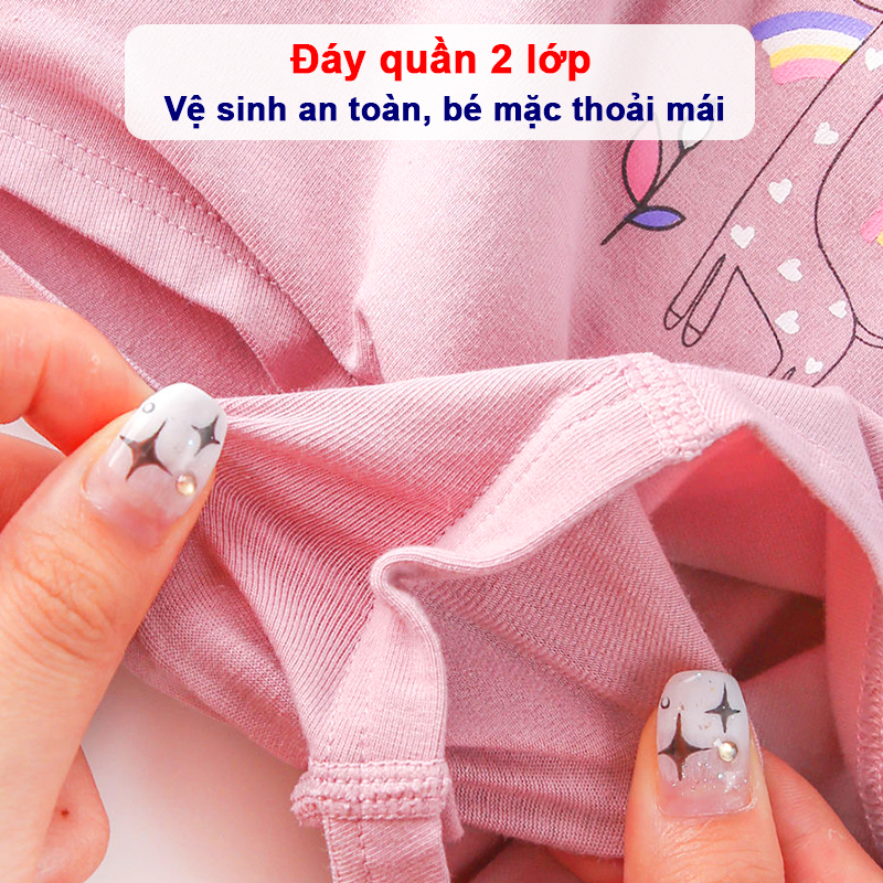 Quần chip đùi bé gái họa tiết đáng yêu Baby-S, Set 3 quần chip bé gái mềm mịn cao cấp – SC025