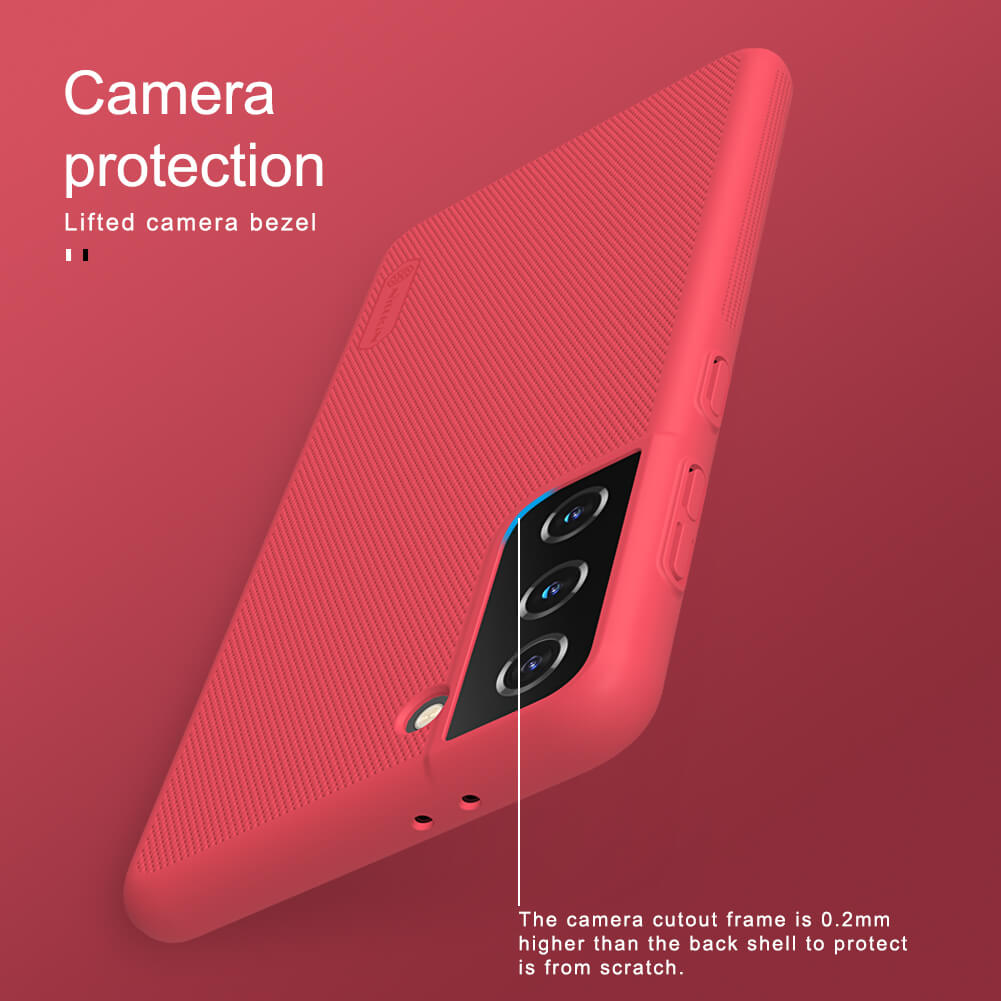 Ốp Lưng Sần chống sốc cho Samsung Galaxy S21 hiệu Nillkin Super Frosted Shield - Hàng Chính Hãng